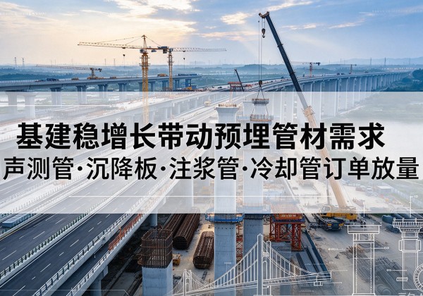 平江基建稳增长带动预埋监测管材需求，声测管、沉降板、注浆管订单持续放量