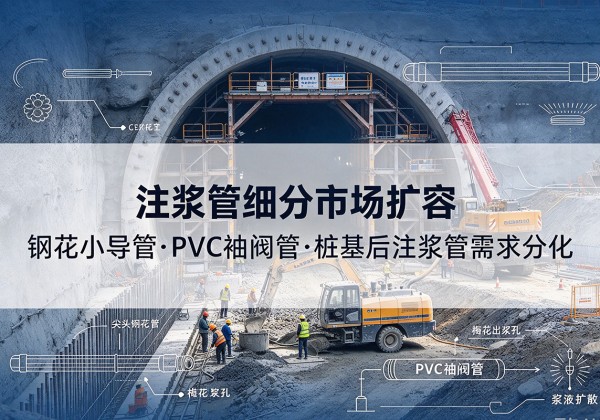 平江注浆管细分市场扩容，隧道钢花小导管、PVC 袖阀管、桩基后注浆管需求分化